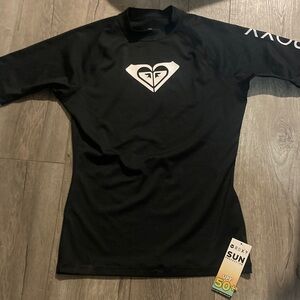 Roxy Black and White Rash Guard
